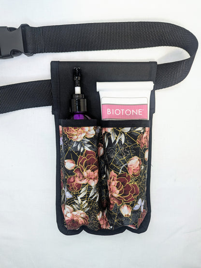 Art Nouveau Butterflies and Roses Massage Therapist Double Lotion and Utility Holster