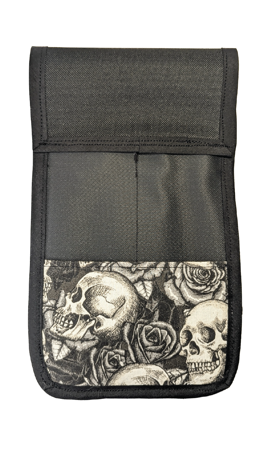 Skulls and Roses in Black and White Massage Therapist Double Lotion and Utility Holster