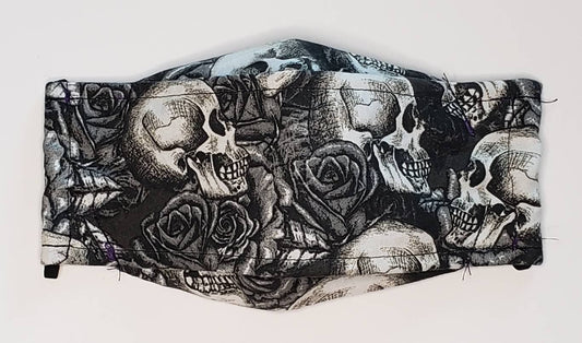 Skull & Roses 3D Mask