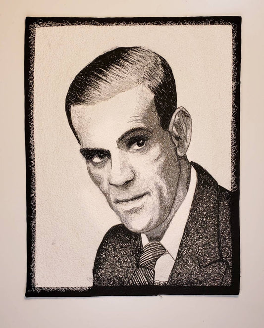 Boris Karloff Thread Painting