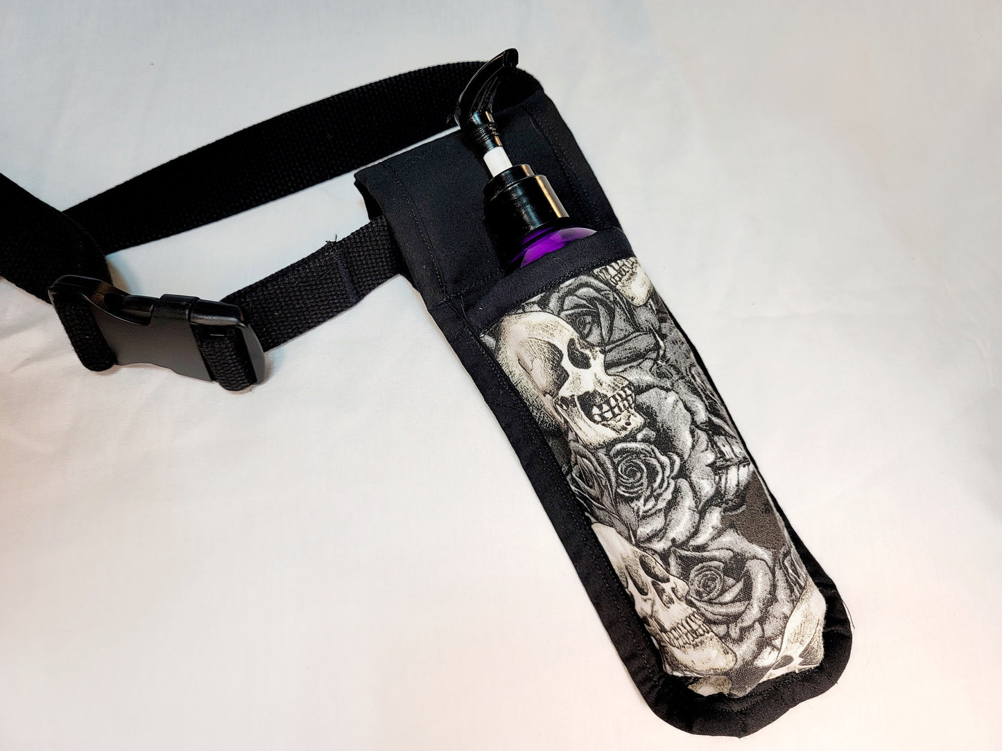 Skull & Roses Massage Therapist Single Lotion and Utility Holster