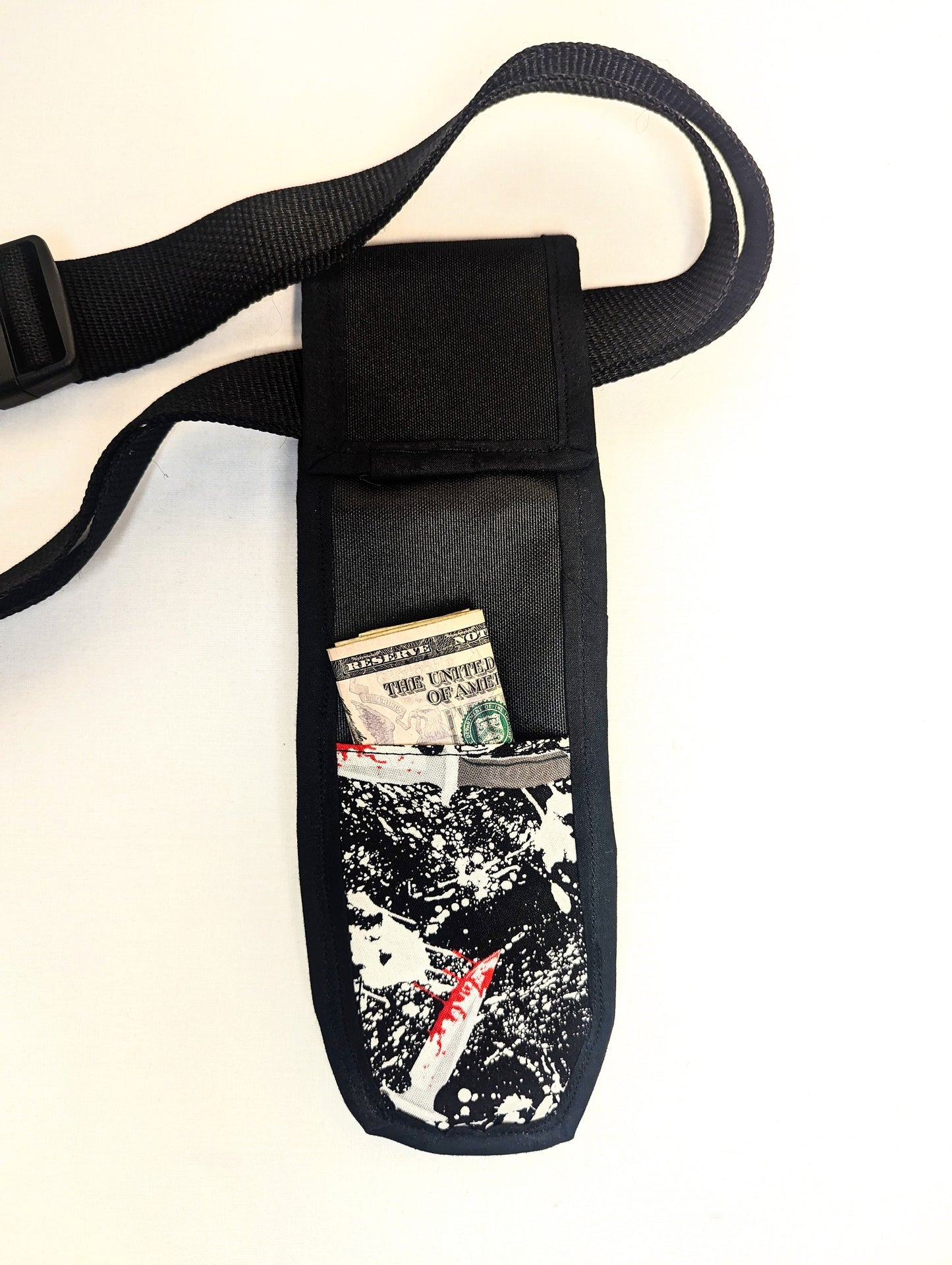 Glow in the dark knife and hands Massage Therapist Single Lotion and Utility Holster
