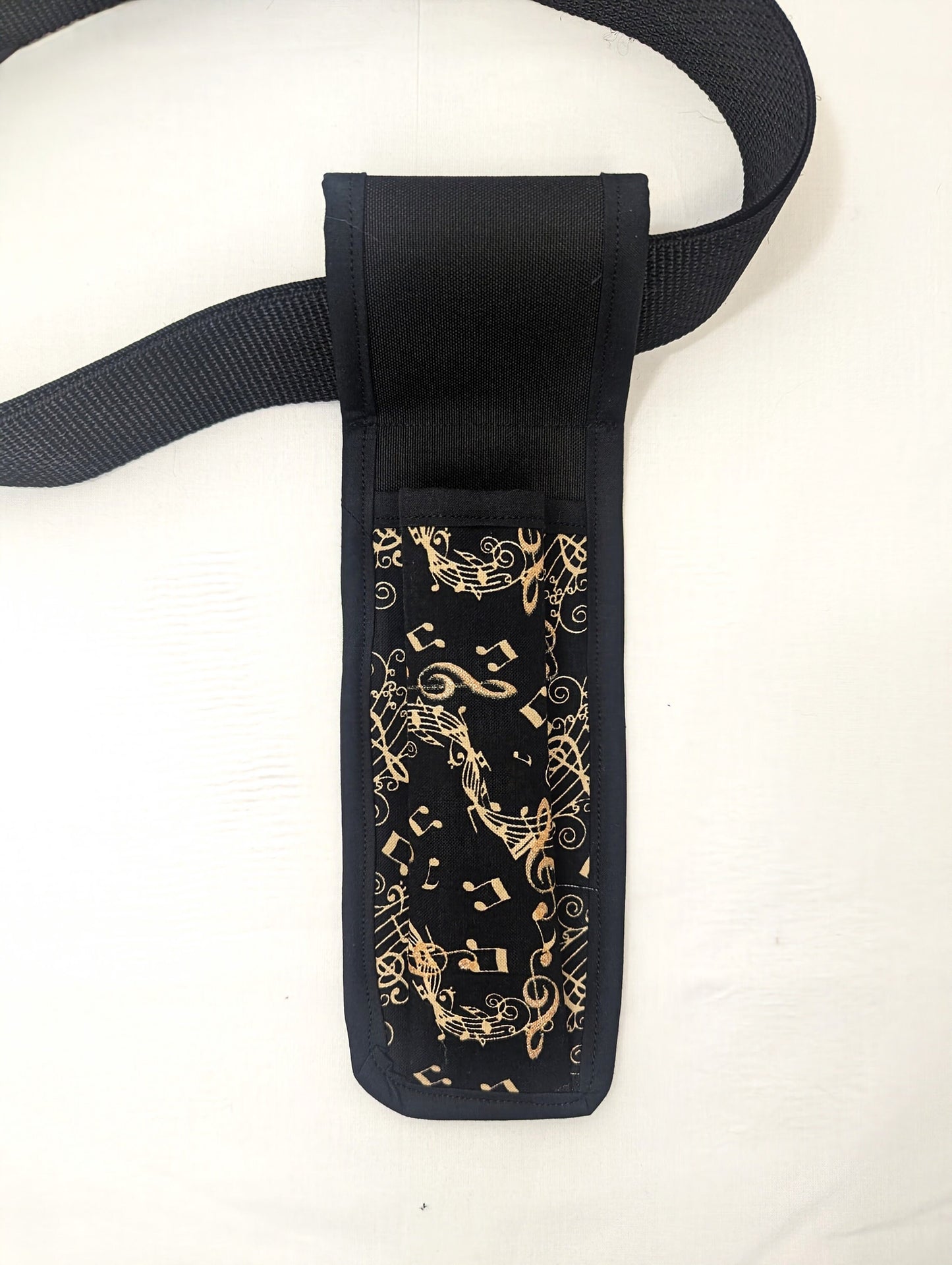 Music notes in cream Massage Therapist Single Lotion and Utility Holster