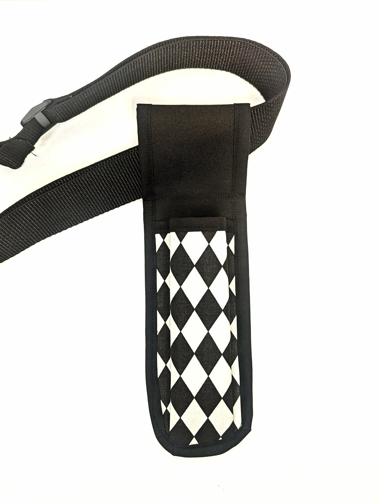 Harlequin in black and white Massage Therapist Single Lotion and Utility Holster