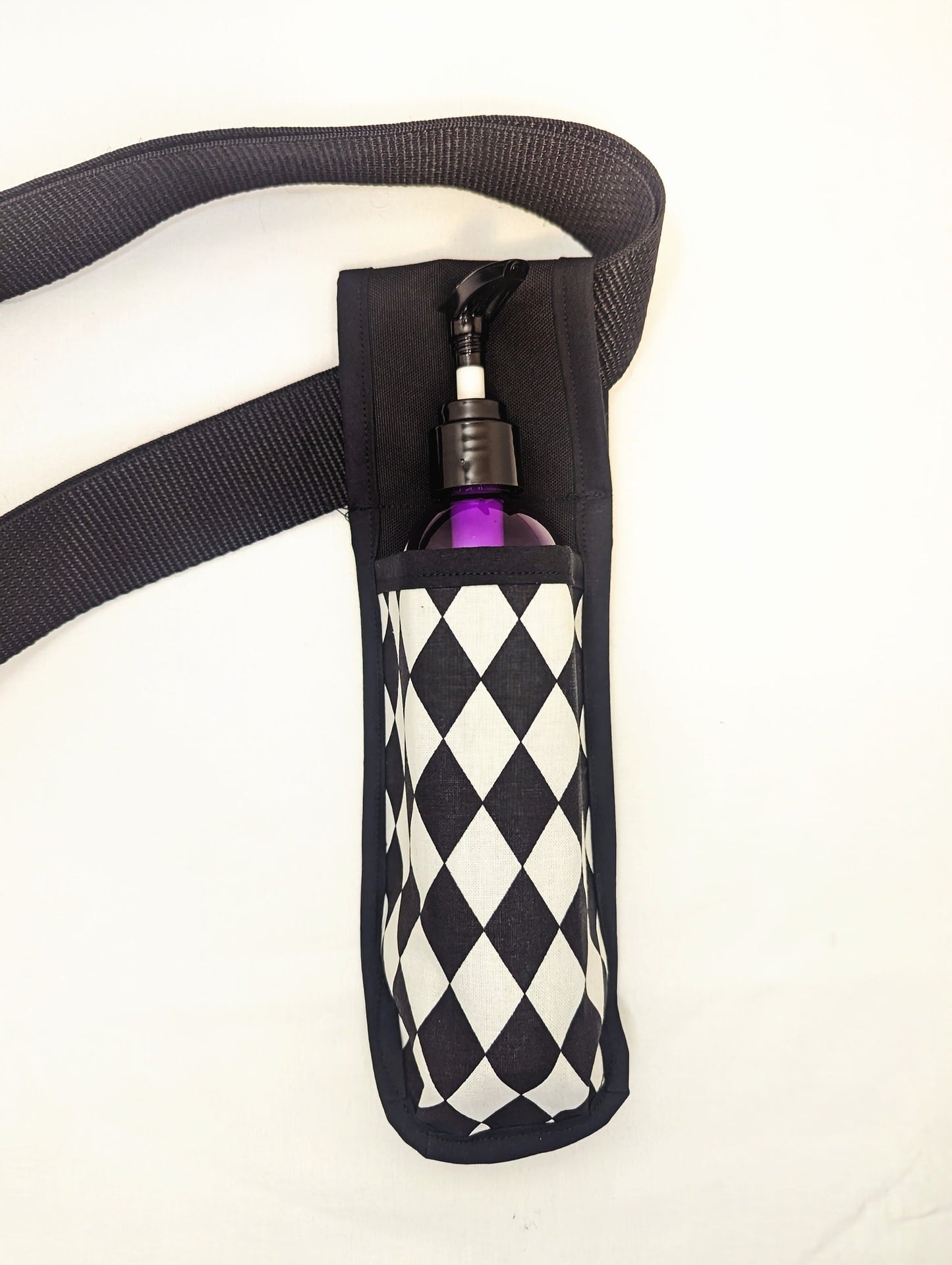 Harlequin in black and white Massage Therapist Single Lotion and Utility Holster