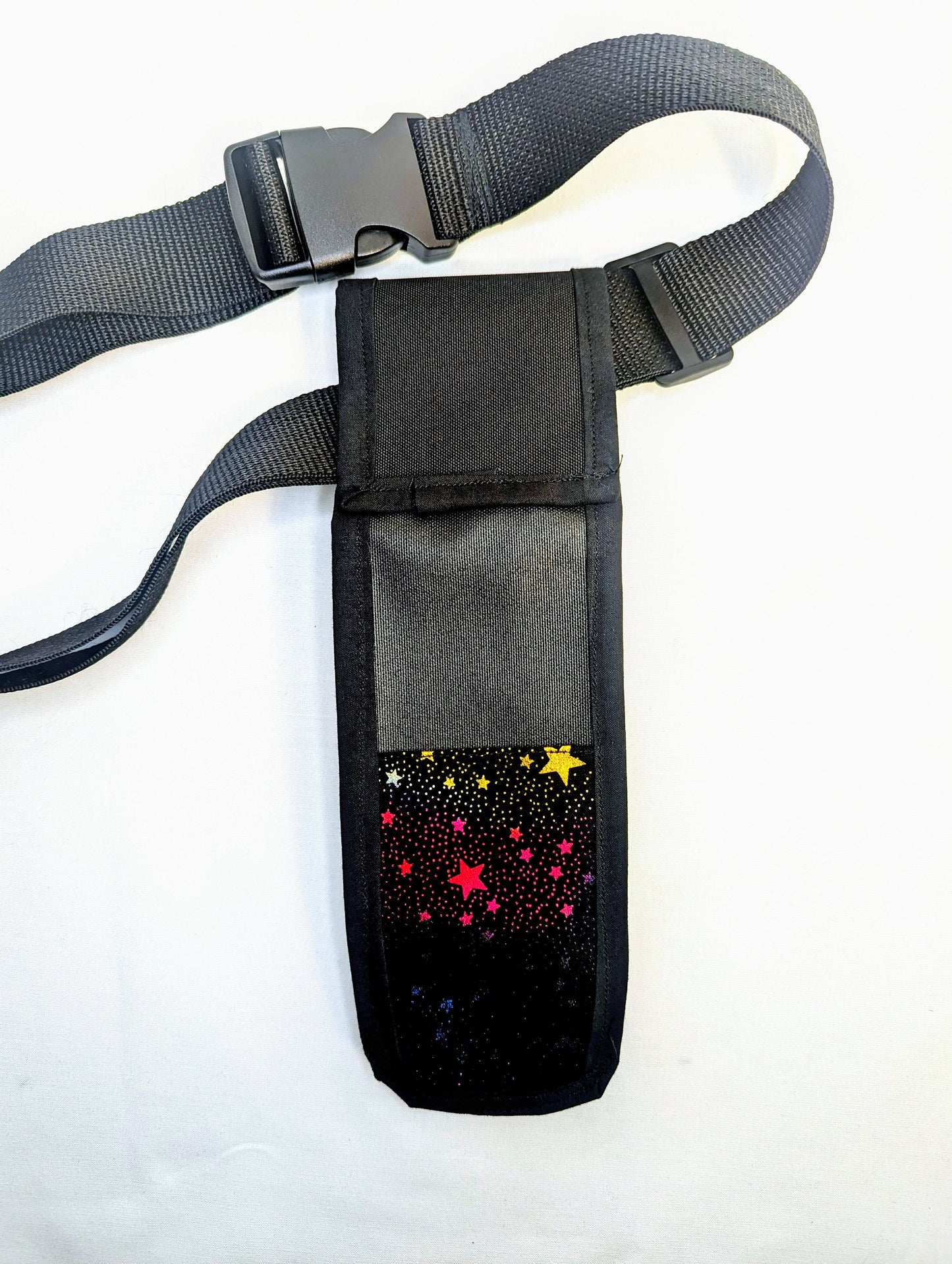 Metallic Rainbow Stars Massage Therapist Single Lotion and Utility Holster