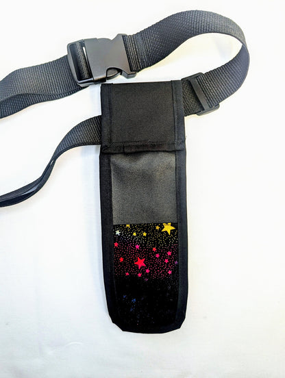 Metallic Rainbow Stars Massage Therapist Single Lotion and Utility Holster