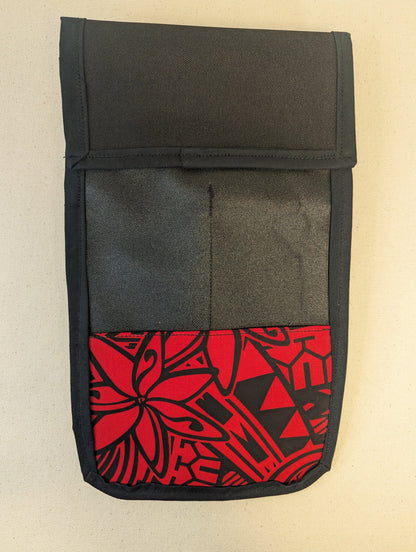Polynesian Tribal in Red and Black Massage Therapist Double Lotion and Utility Holster