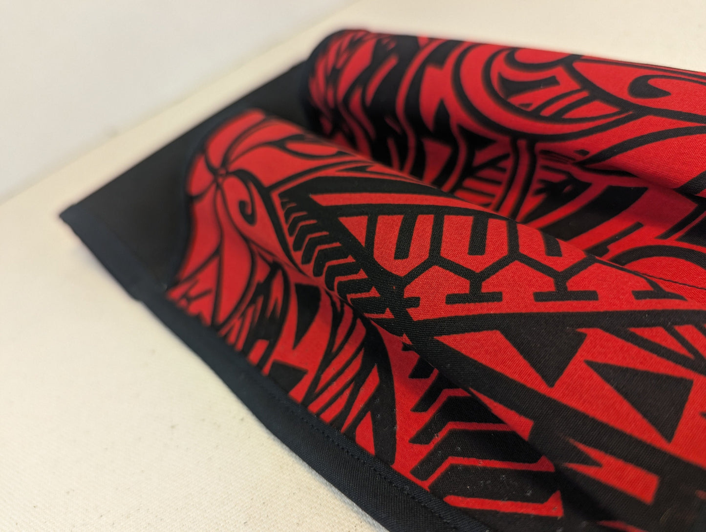 Polynesian Tribal in Red and Black Massage Therapist Double Lotion and Utility Holster
