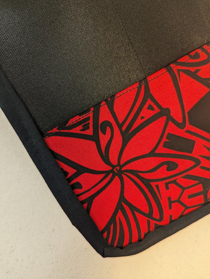 Polynesian Tribal in Red and Black Massage Therapist Double Lotion and Utility Holster