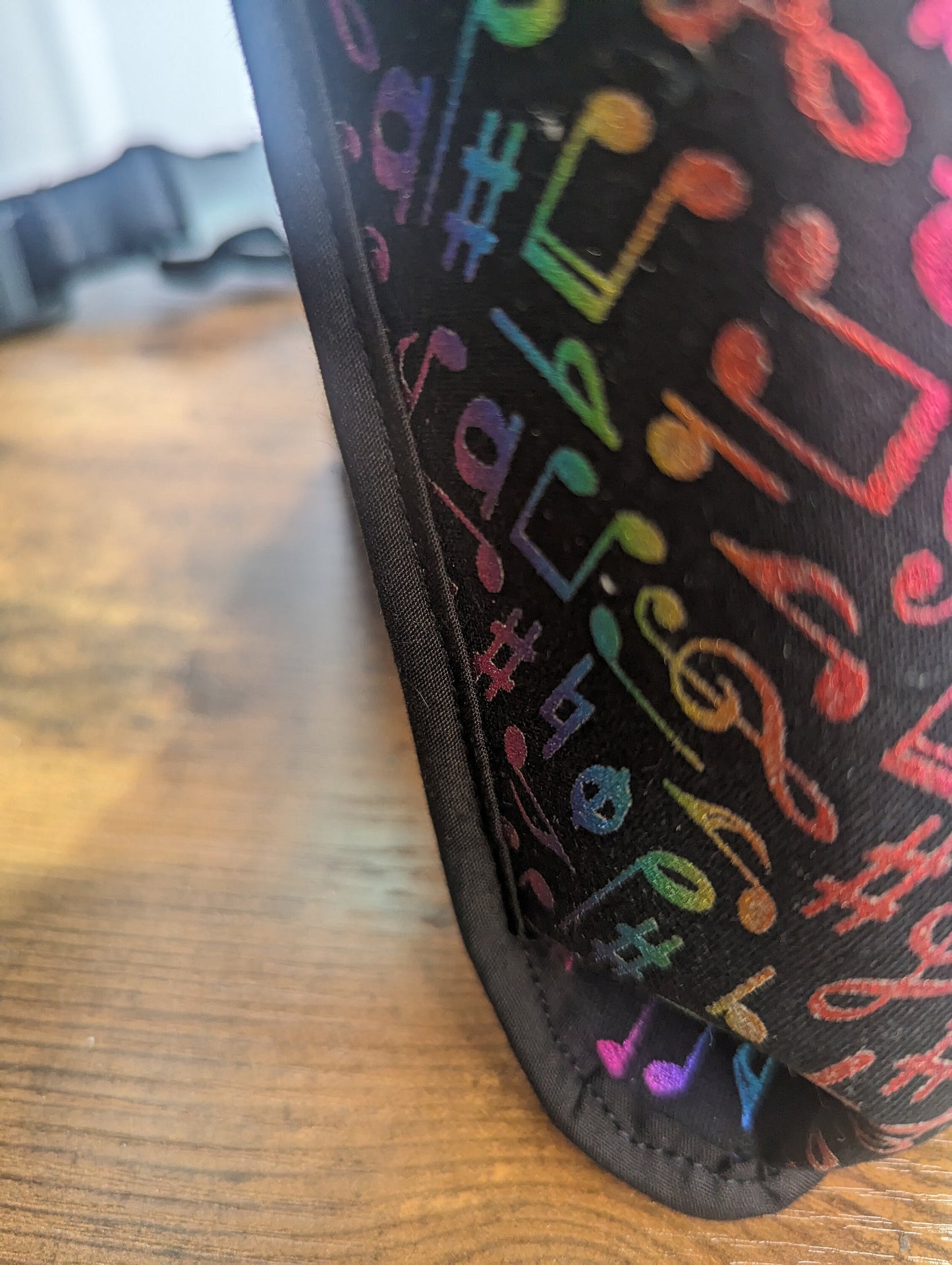 Metallic Rainbow Music Notes Massage Therapist Double Lotion and Utility Holster