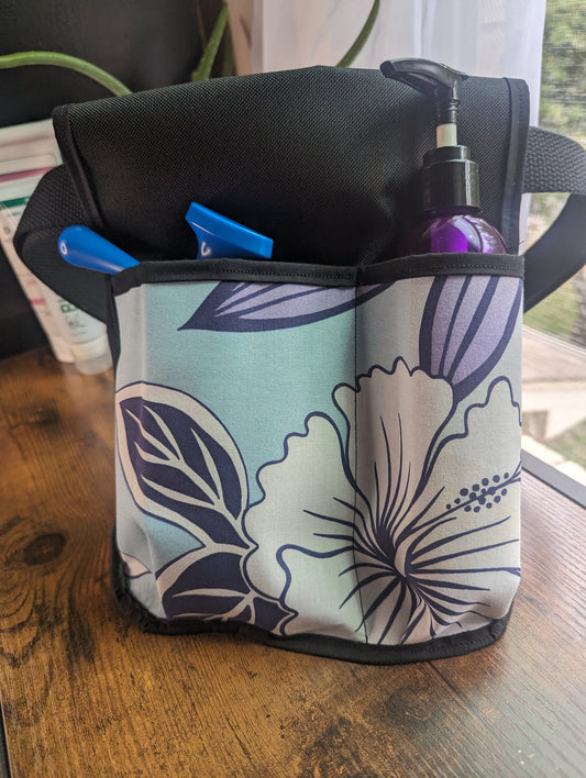 Island Pastel Massage Therapist Lotion holster with Tool Pocket and Utility Holster