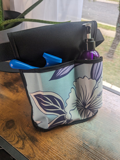 Island Pastel Massage Therapist Lotion holster with Tool Pocket and Utility Holster