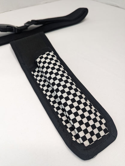 Black and white checkerboard Massage Therapist Single Lotion and Utility Holster