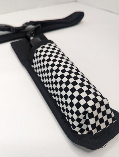 Black and white checkerboard Massage Therapist Single Lotion and Utility Holster