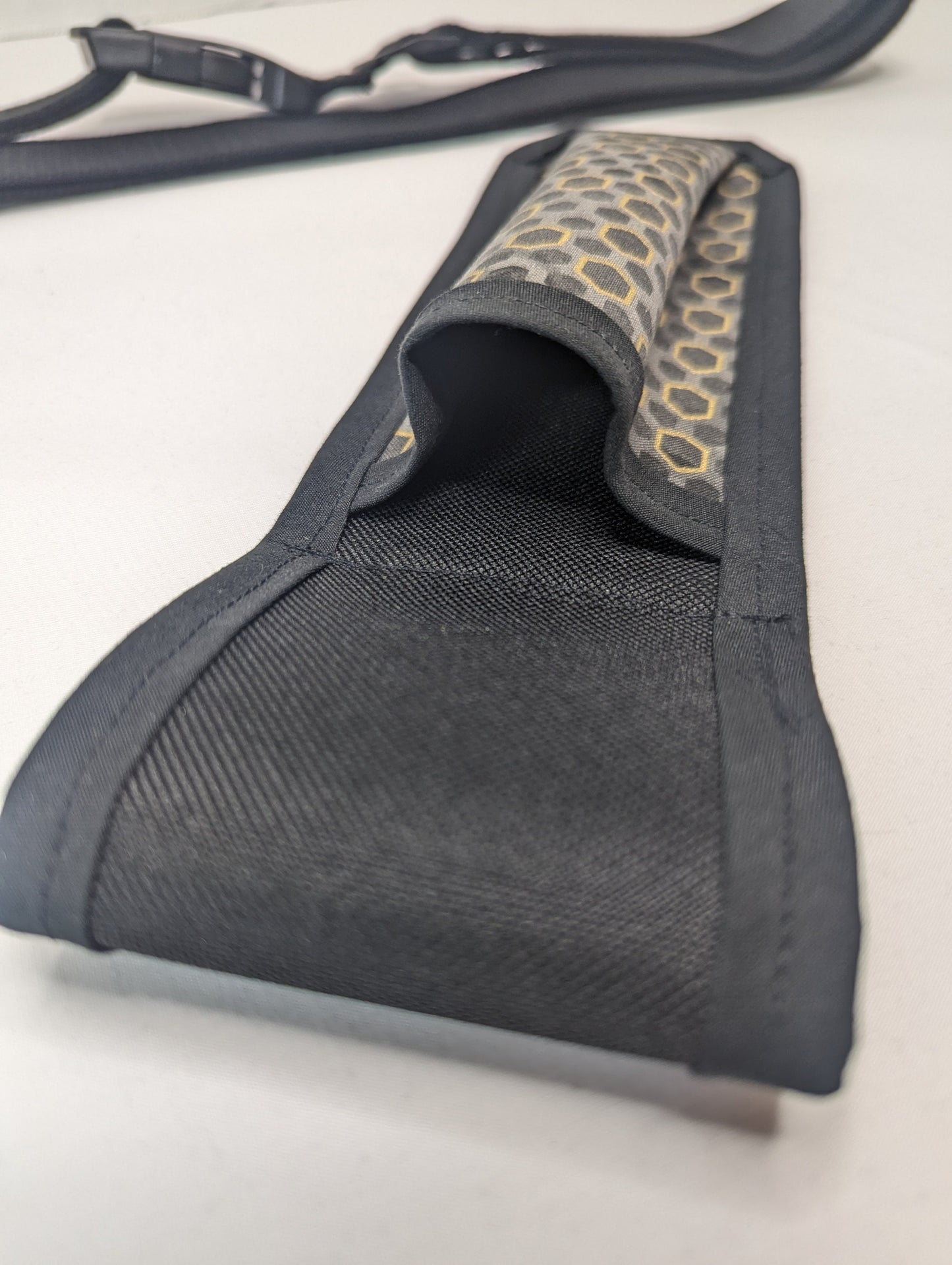 Hexagon in grey and gold Massage Therapist Single Lotion and Utility Holster