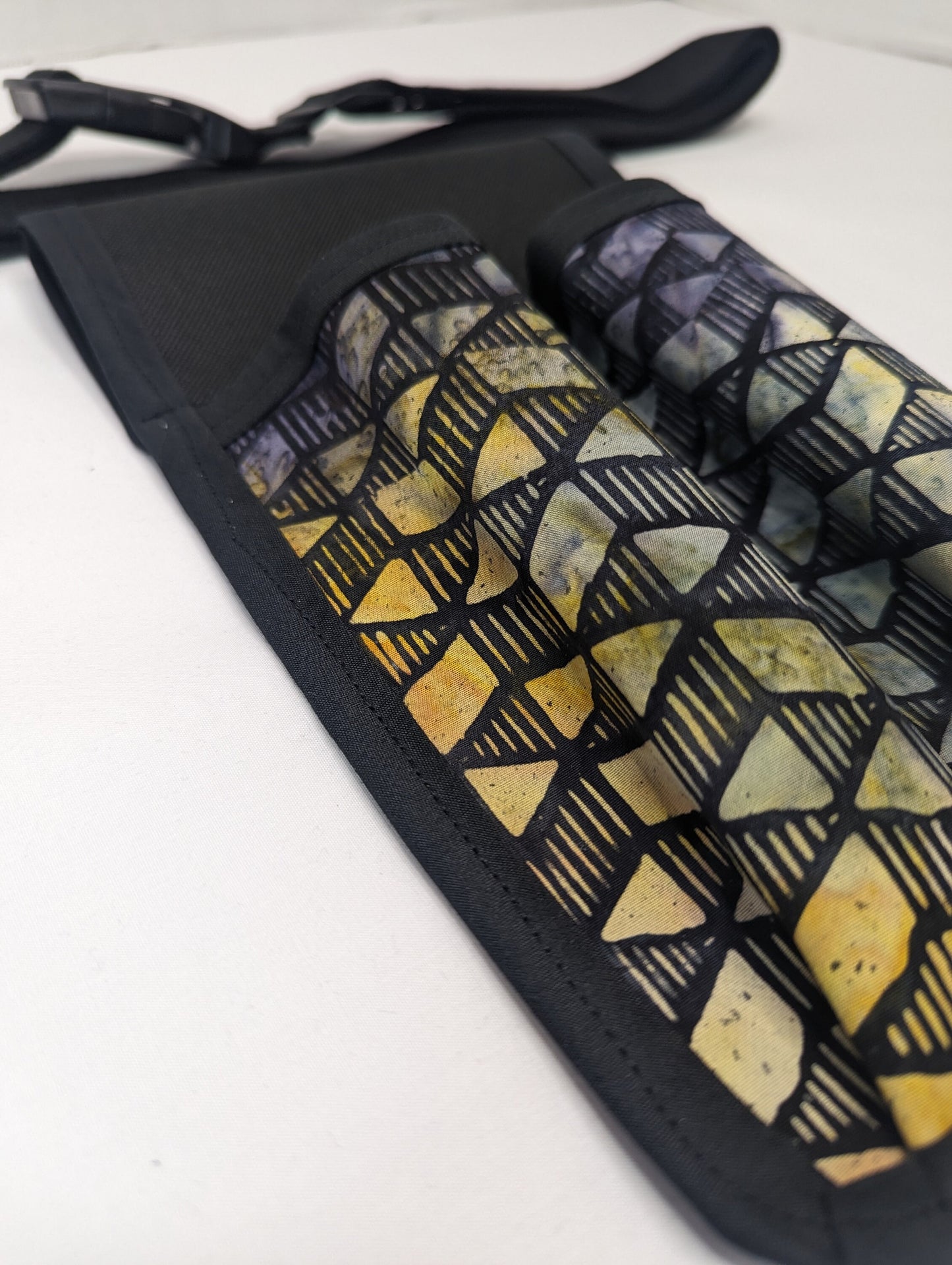 Geometric Black Massage Therapist Double Lotion and Utility Holster