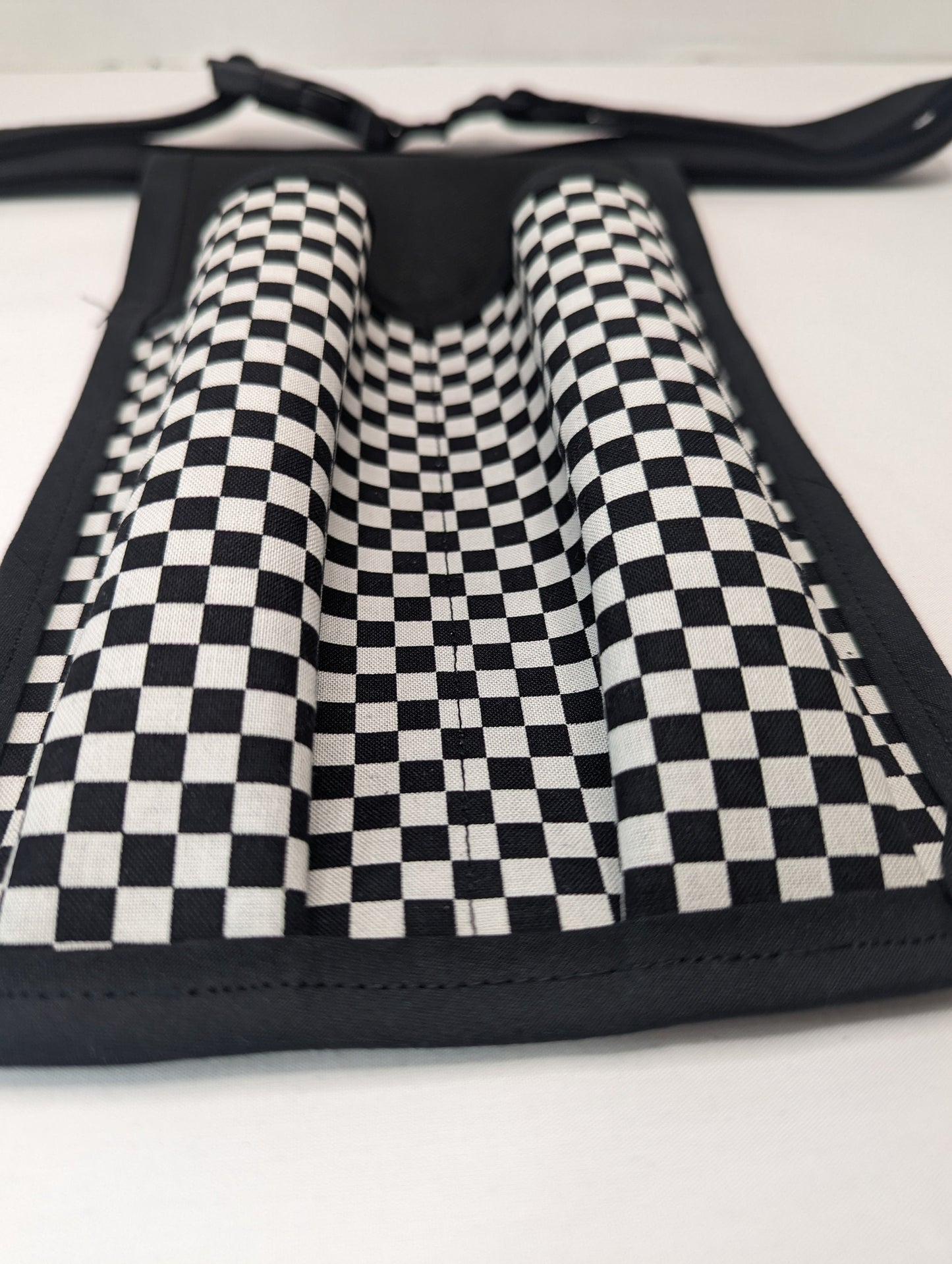 Black and white checkerboard Massage Therapist Double Lotion and Utility Holster