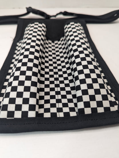 Black and white checkerboard Massage Therapist Double Lotion and Utility Holster