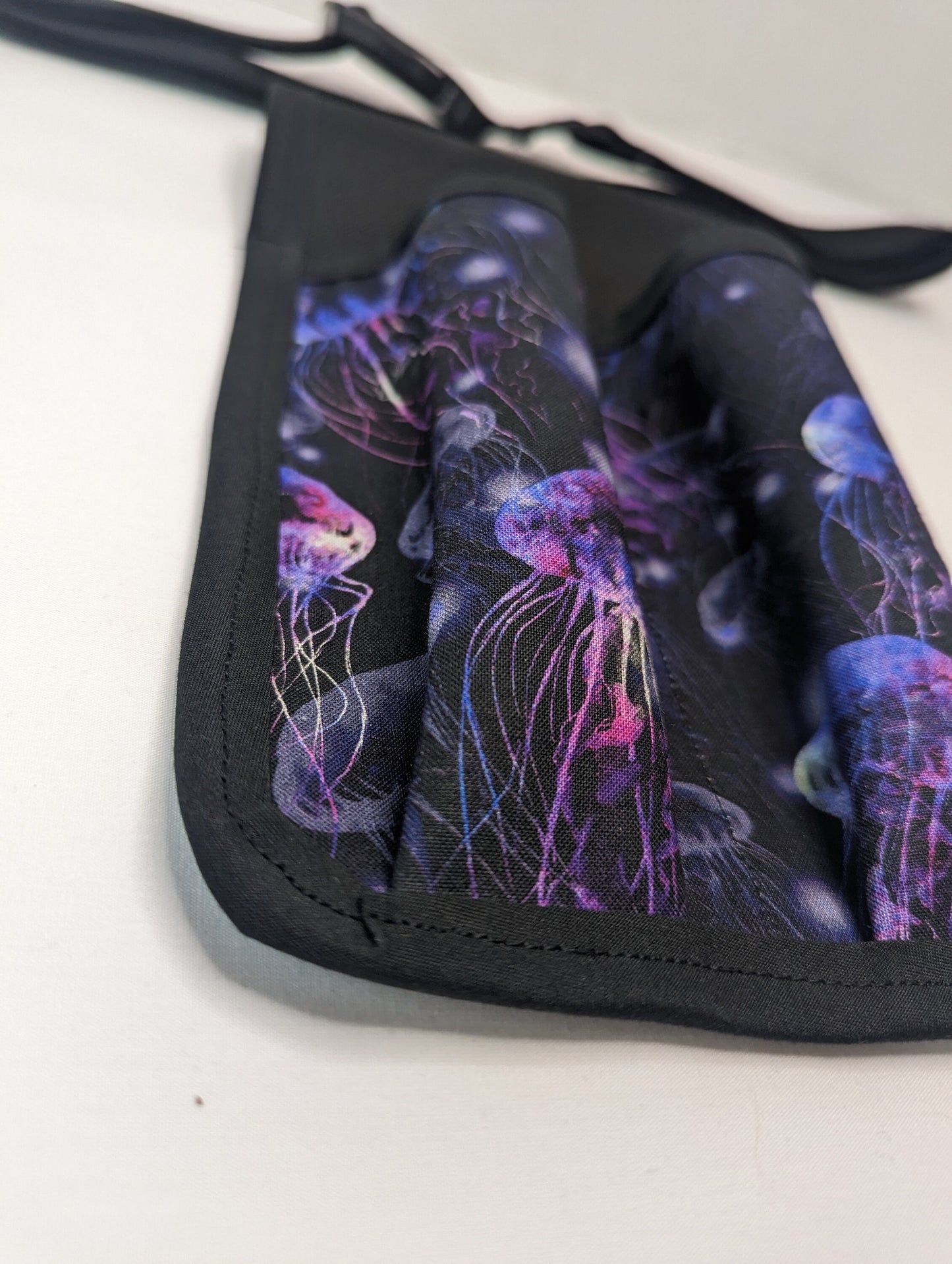 Jellyfish on Black Massage Therapist Double Lotion and Utility Holster