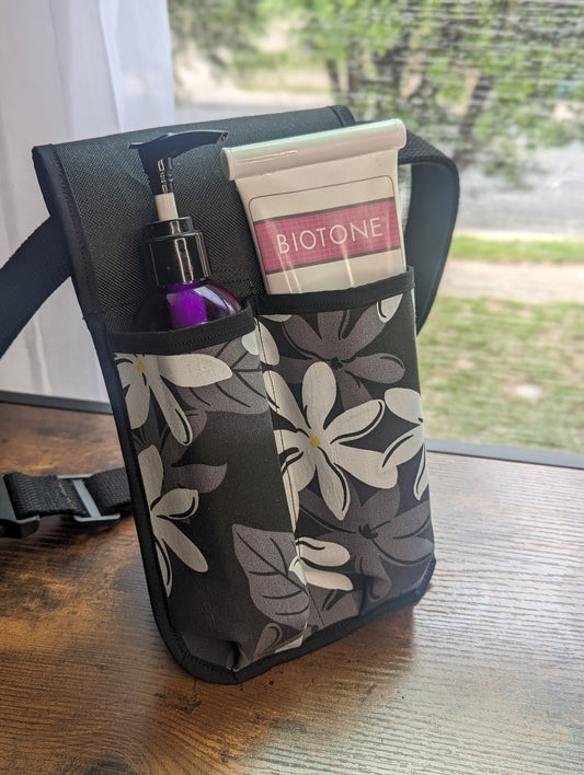 Island Flowers Massage Therapist Double Lotion and Utility Holster