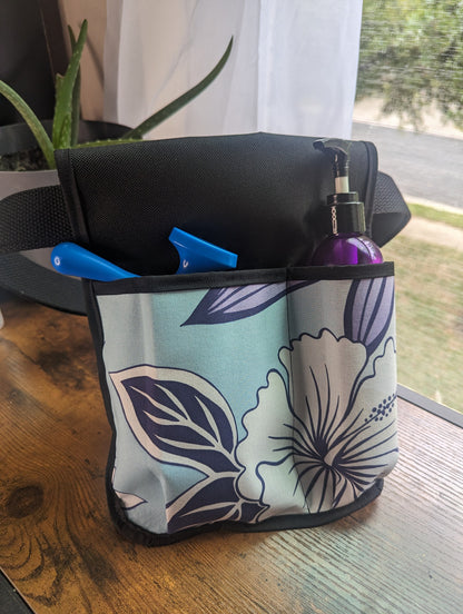 Island Pastel Massage Therapist Lotion holster with Tool Pocket and Utility Holster