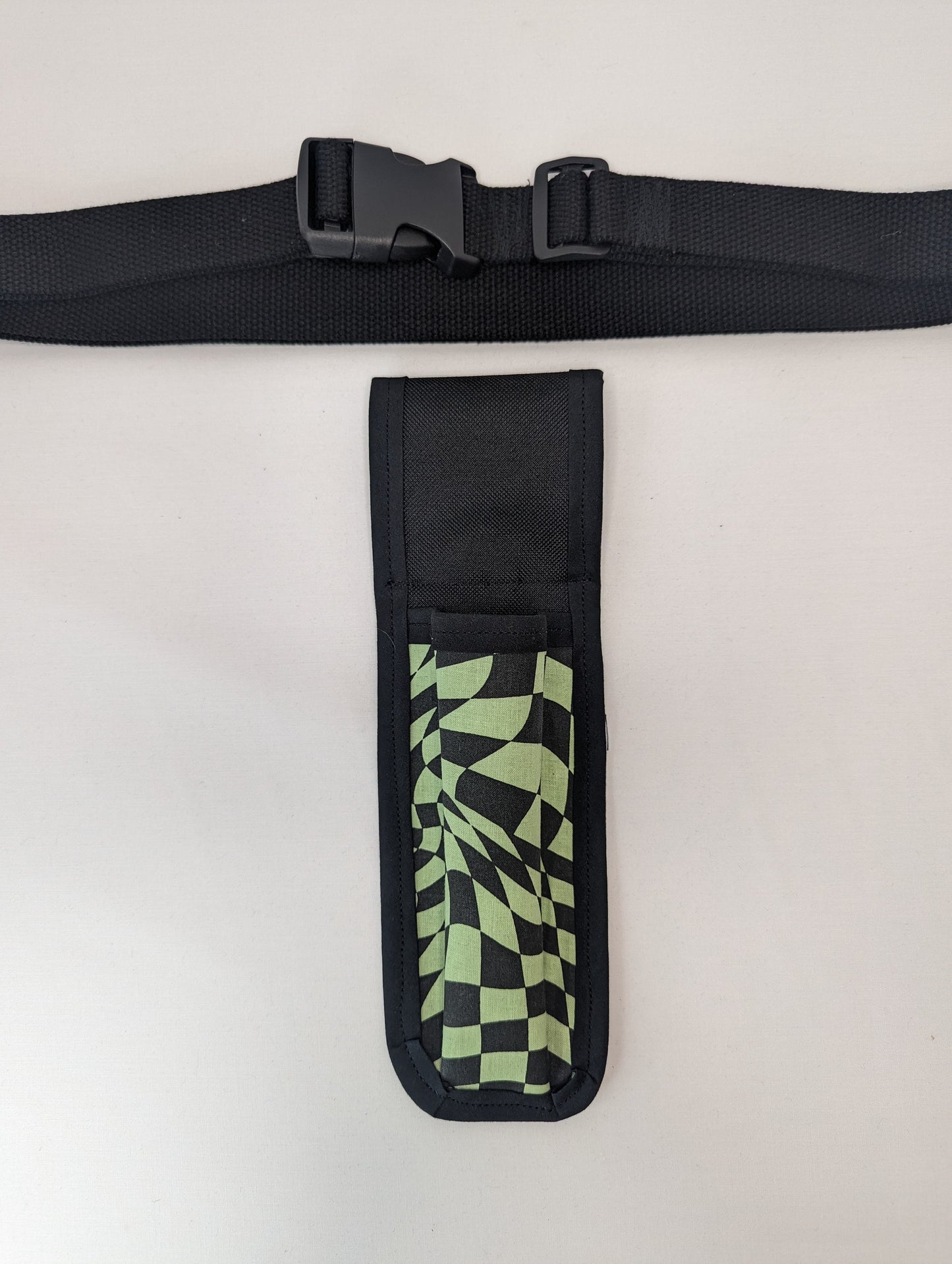 Abstract Checkerboard in light green Massage Therapist Single Lotion and Utility Holster