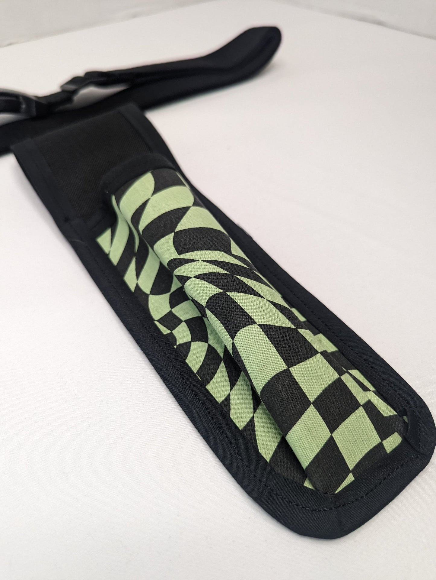 Abstract Checkerboard in light green Massage Therapist Single Lotion and Utility Holster
