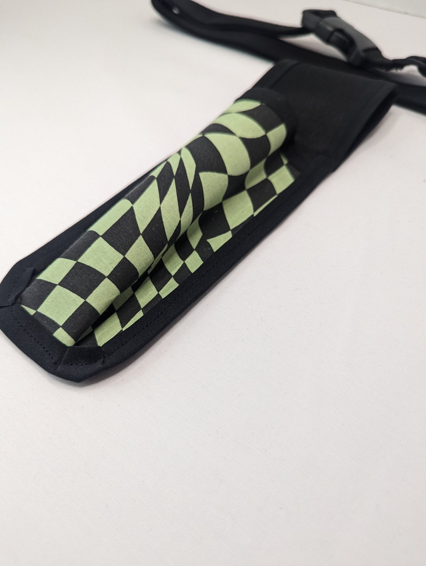 Abstract Checkerboard in light green Massage Therapist Single Lotion and Utility Holster