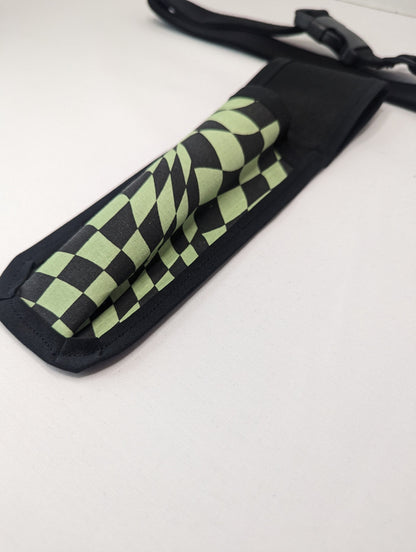 Abstract Checkerboard in light green Massage Therapist Single Lotion and Utility Holster