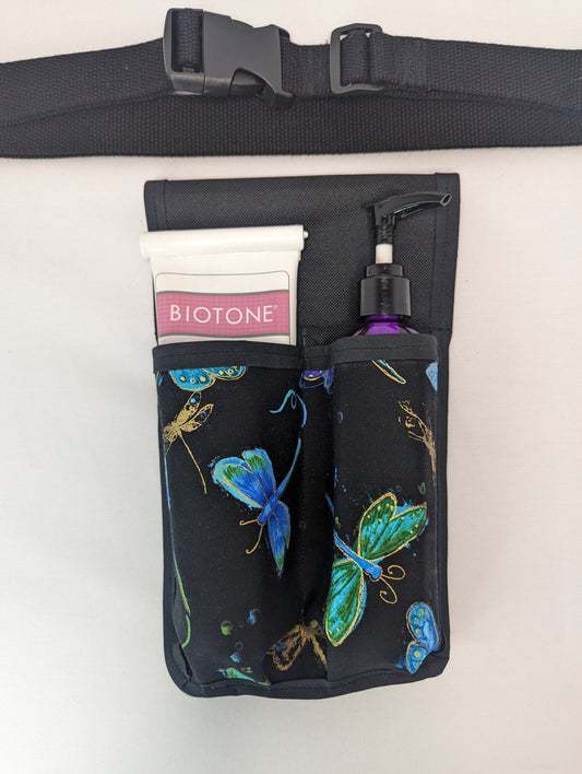 Dragonflies Massage Therapist Double Lotion and Utility Holster