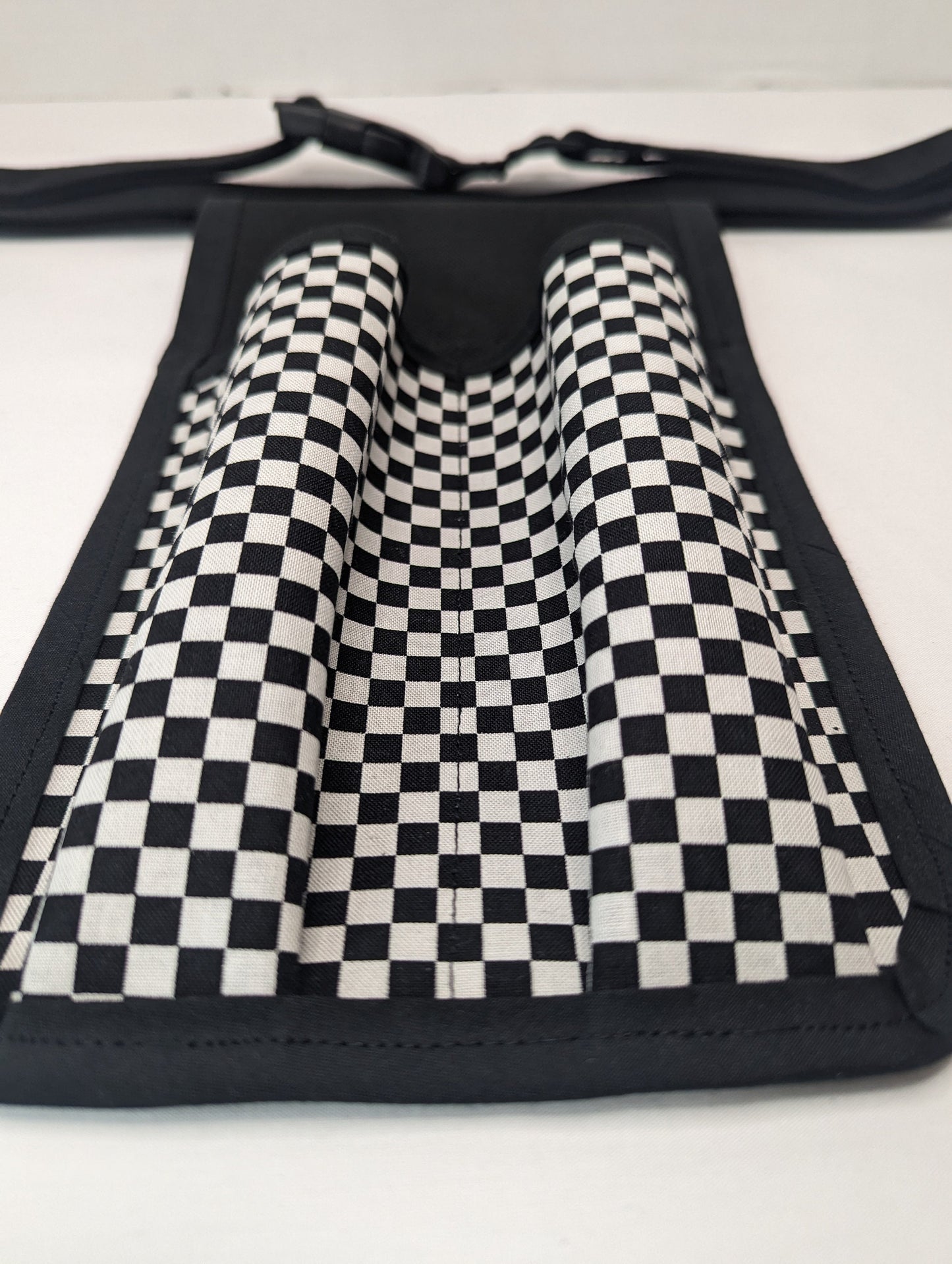 Black and white checkerboard Massage Therapist Double Lotion and Utility Holster