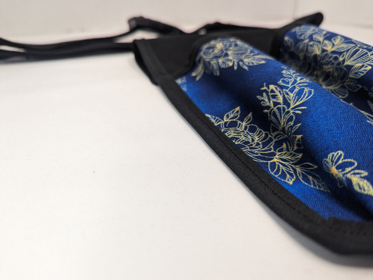 Blue and gold floral Massage Therapist Double Lotion and Utility Holster