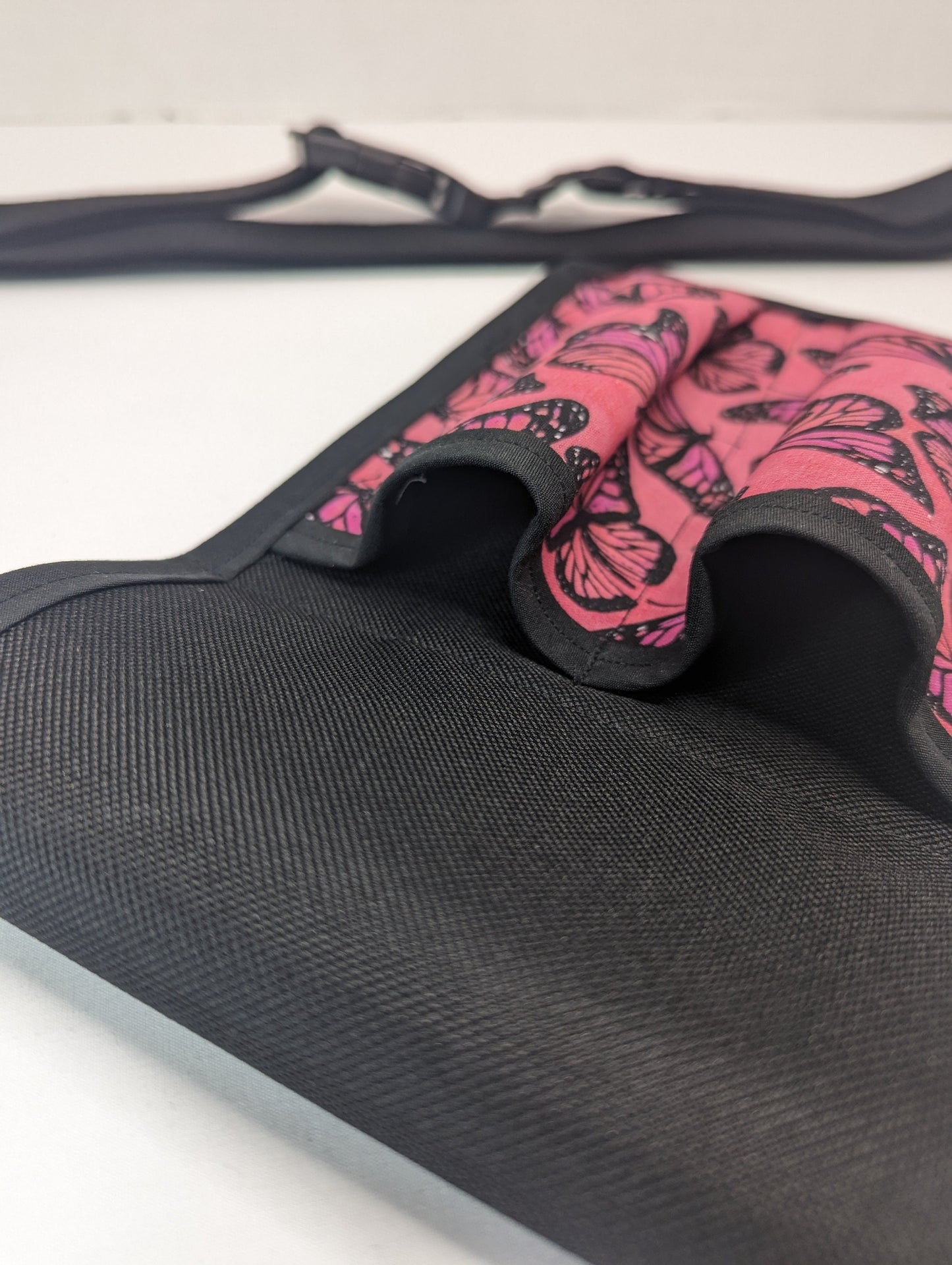 Black and pink butterfly Massage Therapist Double Lotion and Utility Holster