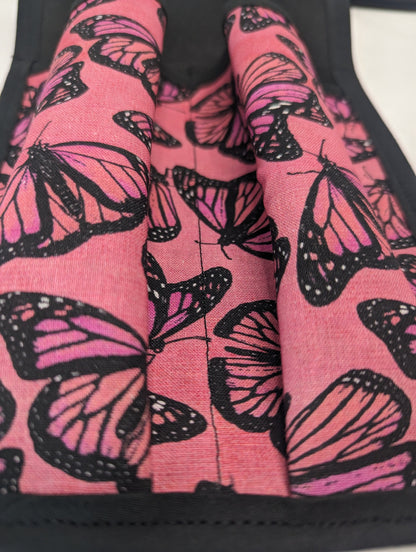 Black and pink butterfly Massage Therapist Double Lotion and Utility Holster
