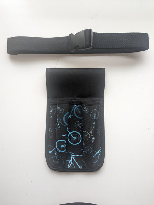 Blue Bicycles Massage Therapist Double Lotion and Utility Holster