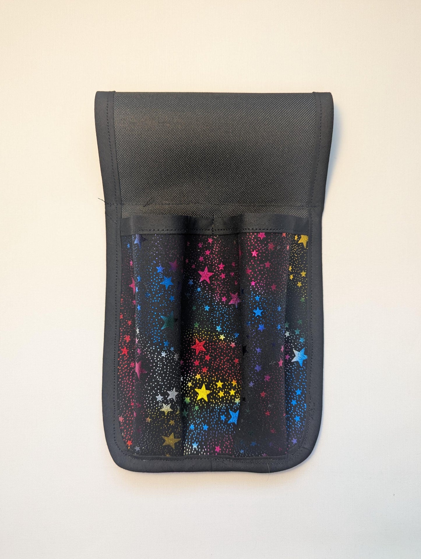 Metallic Rainbow Stars Massage Therapist Double Lotion and Utility Holster