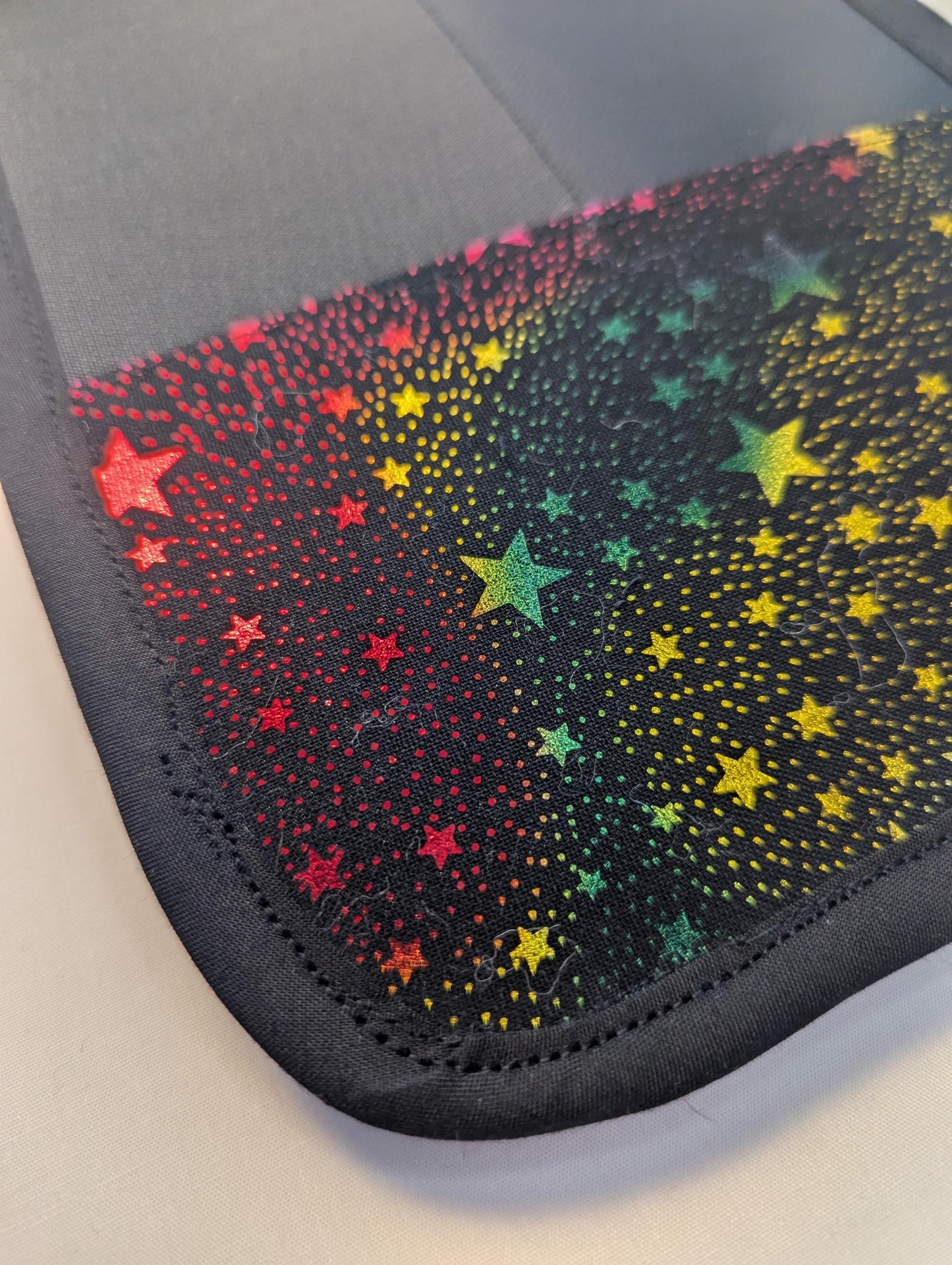 Metallic Rainbow Stars Massage Therapist Double Lotion and Utility Holster