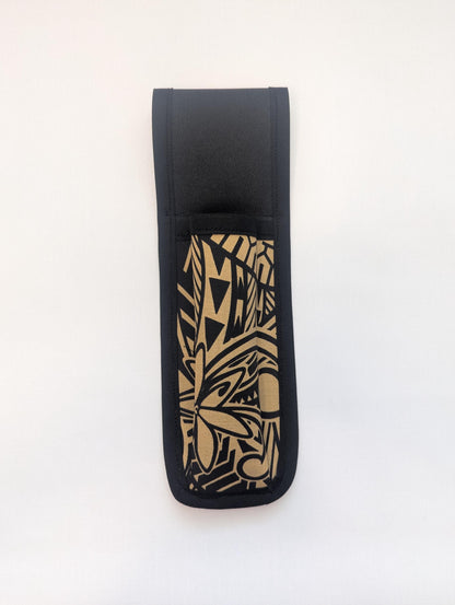 Gold Polynesian Tribal Massage Therapist Single Lotion and Utility Holster