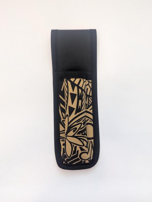 Gold Polynesian Tribal Massage Therapist Single Lotion and Utility Holster