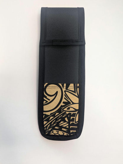 Gold Polynesian Tribal Massage Therapist Single Lotion and Utility Holster