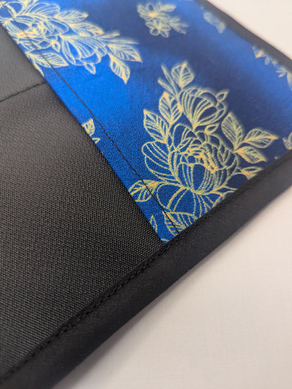 Blue and Gold Floral Lotion and Cream Holster Massage Therapist Lotion Holster,