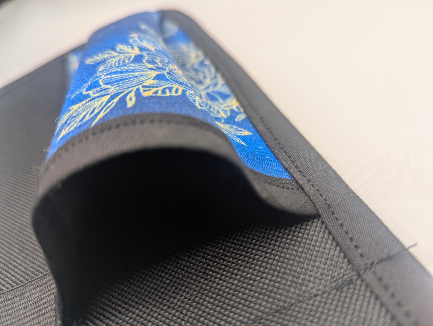Blue and Gold Floral Lotion and Cream Holster Massage Therapist Lotion Holster,